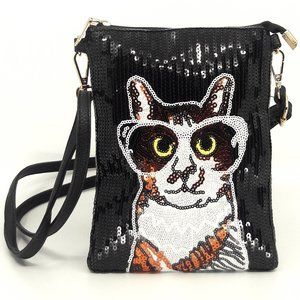 Sequin Cat Purse